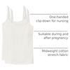 Amazon Essentials Women’s Maternity Nursing Tops, Pregnancy Clothes with Adjustable Straps and Built-in Shelf Bra, Pack of 2(2-pack White)