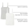 Amazon Essentials Women’s Maternity Nursing Tops, Pregnancy Clothes with Adjustable Straps and Built-in Shelf Bra, Pack of 2(Light Grey Heather)