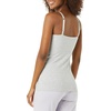 Amazon Essentials Women’s Maternity Nursing Tops, Pregnancy Clothes with Adjustable Straps and Built-in Shelf Bra, Pack of 2(Light Grey Heather)