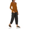Amazon Essentials Womens Maternity Nursing V-Neck Top(Dark Chestnut Brown)