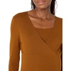 Amazon Essentials Womens Maternity Nursing V-Neck Top(Dark Chestnut Brown)