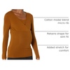 Amazon Essentials Womens Maternity Nursing V-Neck Top(Dark Chestnut Brown)