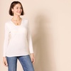 Amazon Essentials Womens Maternity Nursing V-Neck Top(Ivory)