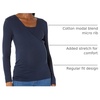 Amazon Essentials Womens Maternity Nursing V-Neck Top(Navy)