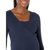 Amazon Essentials Womens Maternity Nursing V-Neck Top(Navy)