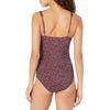Amazon Essentials Women’s Maternity Ruched V-Neck Swimsuit with Adjustable Straps(Brick Red Leopard)