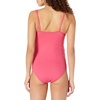 Amazon Essentials Women’s Maternity Ruched V-Neck Swimsuit with Adjustable Straps(Hot Pink)