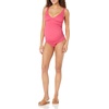 Amazon Essentials Women’s Maternity Ruched V-Neck Swimsuit with Adjustable Straps(Hot Pink)