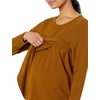 Amazon Essentials Women’s Nursing T-Shirt for Breastfeeding, Maternity Clothes(Dark Chestnut Brown)