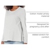 Amazon Essentials Women’s Nursing T-Shirt for Breastfeeding, Maternity Clothes(Light Grey Heather)