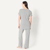 Amazon Essentials Women’s Soft Modal Nursing Maternity Sleepwear Pajama Bundle, 4 Piece(Medium Grey Heather)
