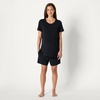 Amazon Essentials Women’s Soft Modal Nursing Maternity Sleepwear Pajama Set with Shorts(Black)