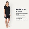 Amazon Essentials Women’s Soft Modal Nursing Maternity Sleepwear Pajama Set with Shorts(Black)