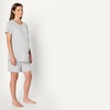 Amazon Essentials Women’s Soft Modal Nursing Maternity Sleepwear Pajama Set with Shorts(Medium Grey Heather)