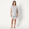 Amazon Essentials Women’s Soft Modal Nursing Maternity Sleepwear Pajama Set with Shorts(Medium Grey Heather)