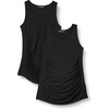 Amazon Essentials Women’s Active Maternity Tank Top, Multipacks(Black)
