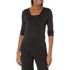 Amazon Essentials Womens Maternity Nursing V-Neck Top(Black)