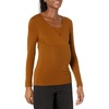 Amazon Essentials Womens Maternity Nursing V-Neck Top(Dark Chestnut Brown)