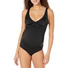 Amazon Essentials Women’s Maternity Ruched V-Neck Swimsuit with Adjustable Straps(Washed Black)