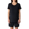 Amazon Essentials Women’s Soft Modal Nursing Maternity Sleepwear Pajama Set with Shorts(Black)