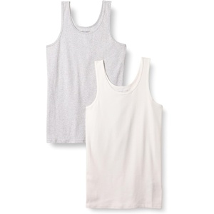Amazon Essentials Maternity Tank Tops for Women, Comfortable and Stylish Basics, Pack of 2(Ivory/Light Grey Heather)