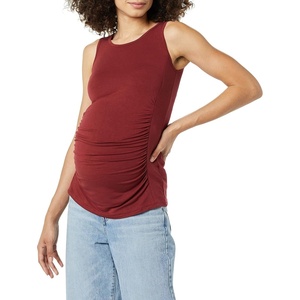 Amazon Essentials Women’s Active Maternity Tank Top, Multipacks(Burgundy)