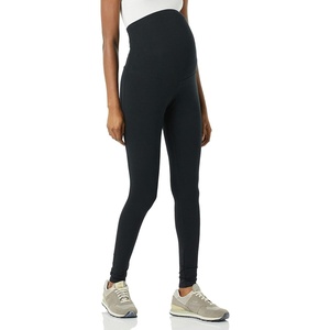 Amazon Essentials Women’s Comfortable Over The Belly High Waisted Stretchy Maternity Leggings(Black)