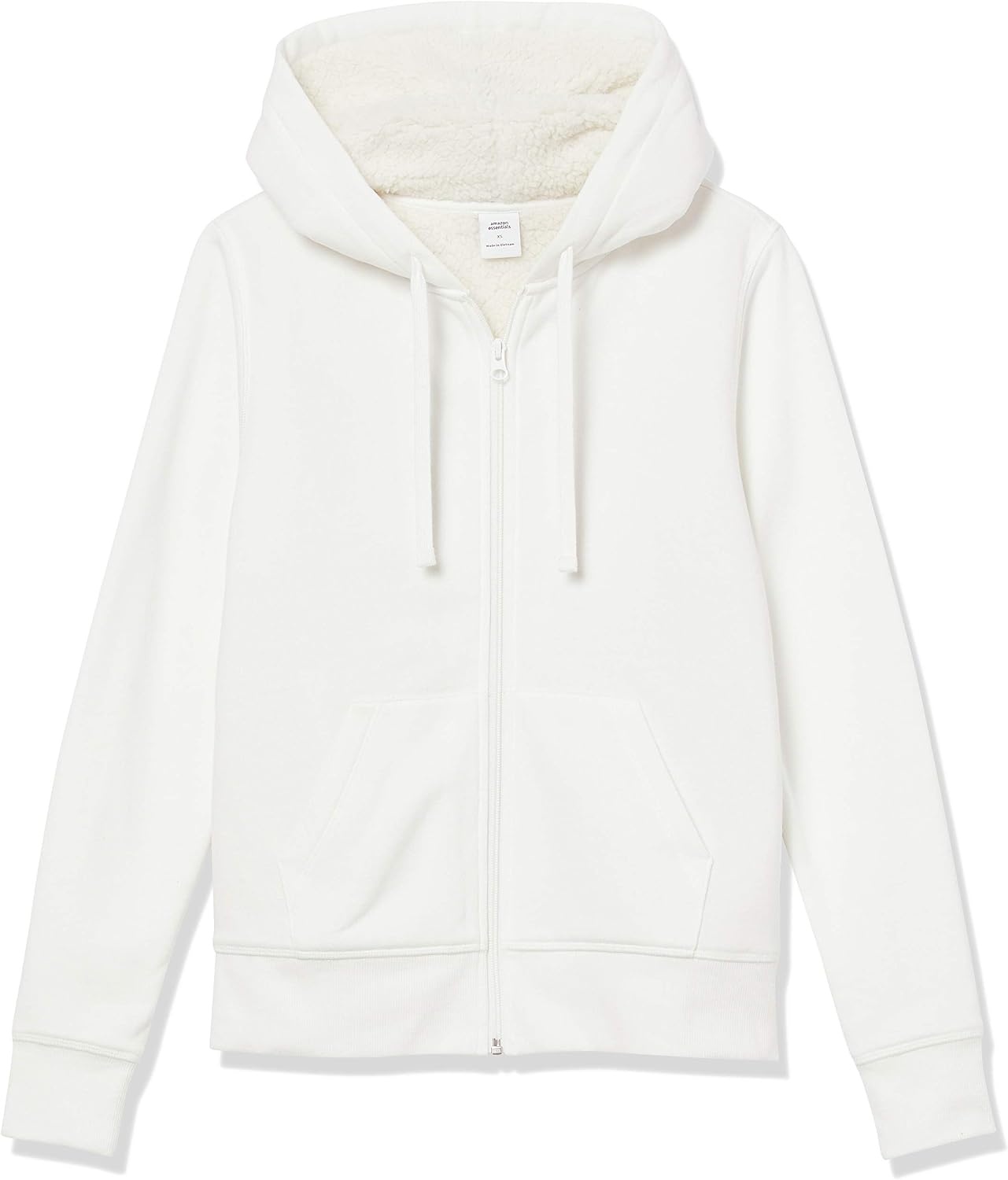 image:imageAmazon Essentials Womens SherpaLined Fleece FullZip Hooded Jacket with Drawstring Available in Plus SizeOffwhite