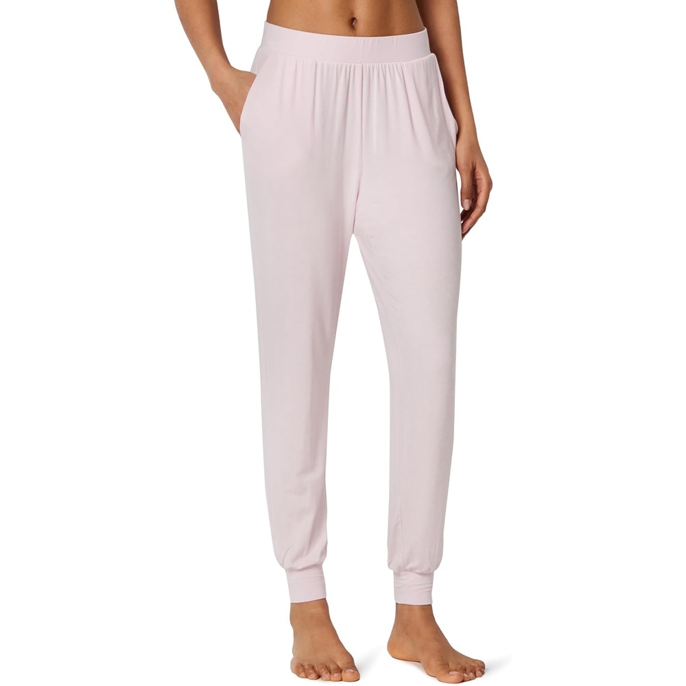 image:imageAmazon Essentials Womens Pajama Pants Lightweight Knit Jersey JoggerPink