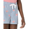 Amazon Essentials Women’s Cotton Poplin Short and Sleep Tee Set, Loungewear Pajamas(Blue Pink Floral)