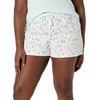 Amazon Essentials Women’s Cotton Poplin Short and Sleep Tee Set, Loungewear Pajamas(Mint Green White Cactus)