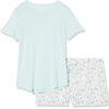 Amazon Essentials Women’s Cotton Poplin Short and Sleep Tee Set, Loungewear Pajamas(Mint Green White Cactus)