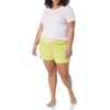 Amazon Essentials Women’s Cotton Poplin Short and Sleep Tee Set, Loungewear Pajamas(Pink Petal Print)
