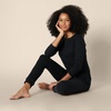 Amazon Essentials Women’s Cotton Thermal Long Underwear Pajama Sets(Black)