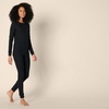 Amazon Essentials Women’s Cotton Thermal Long Underwear Pajama Sets(Black)