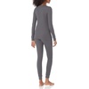 Amazon Essentials Women’s Cotton Thermal Long Underwear Pajama Sets(Charcoal)
