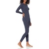 Amazon Essentials Women’s Cotton Thermal Long Underwear Pajama Sets(Navy  Ditsy Floral)