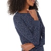 Amazon Essentials Women’s Cotton Thermal Long Underwear Pajama Sets(Navy  Ditsy Floral)