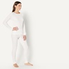 Amazon Essentials Women’s Cotton Thermal Long Underwear Pajama Sets(White)