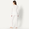 Amazon Essentials Women’s Cotton Thermal Long Underwear Pajama Sets(White)