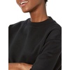 Amazon Essentials Women’s Cropped Drop Shoulder Long Sleeve Sweatshirt (Available in Plus Size)(Black)