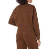 Amazon Essentials Women’s Cropped Drop Shoulder Long Sleeve Sweatshirt (Available in Plus Size)(Deep Brown)