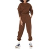 Amazon Essentials Women’s Cropped Drop Shoulder Long Sleeve Sweatshirt (Available in Plus Size)(Deep Brown)
