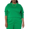 Amazon Essentials Women’s Cropped Drop Shoulder Long Sleeve Sweatshirt (Available in Plus Size)(Green)