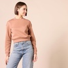 Amazon Essentials Women’s Cropped Drop Shoulder Long Sleeve Sweatshirt (Available in Plus Size)(Light Brown)
