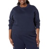 Amazon Essentials Women’s Cropped Drop Shoulder Long Sleeve Sweatshirt (Available in Plus Size)(Navy)