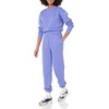 Amazon Essentials Women’s Cropped Drop Shoulder Long Sleeve Sweatshirt (Available in Plus Size)(Purple Blue)