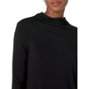 Amazon Essentials Women’s Jersey Long-Sleeve Mock Neck Swing Tunic Top, Relaxed Fit Pullover(Black)