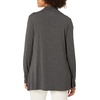Amazon Essentials Women’s Jersey Long-Sleeve Mock Neck Swing Tunic Top, Relaxed Fit Pullover(Charcoal Heather Grey)
