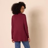 Amazon Essentials Women’s Jersey Long-Sleeve Mock Neck Swing Tunic Top, Relaxed Fit Pullover(Dark Burgundy)